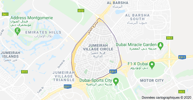 map JVC - Immobilier Dubai