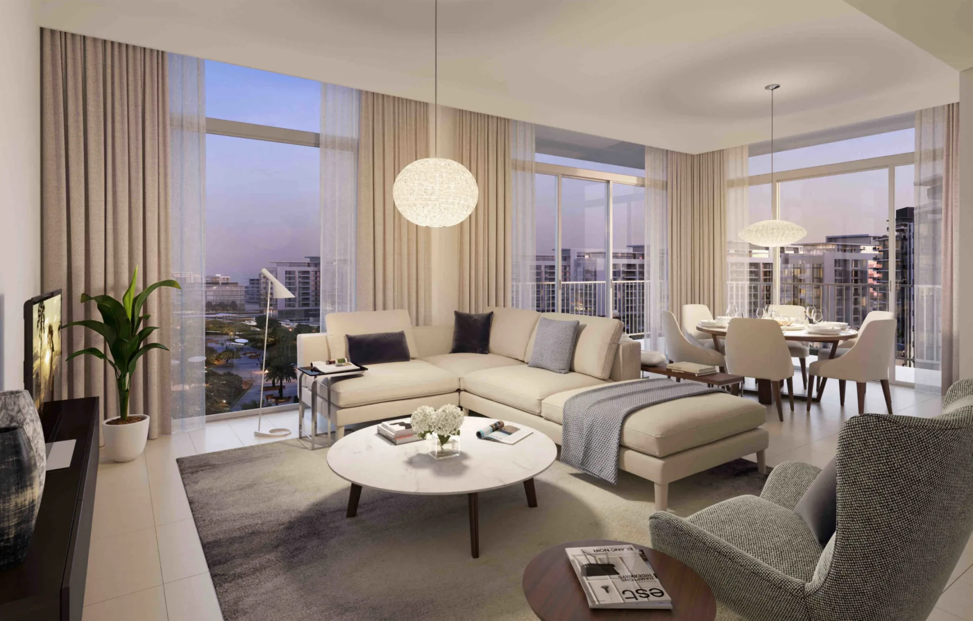 12275-green-square-3bdr-living-scaled-1 Superbe appartement – Appartement Dubai (4/6)