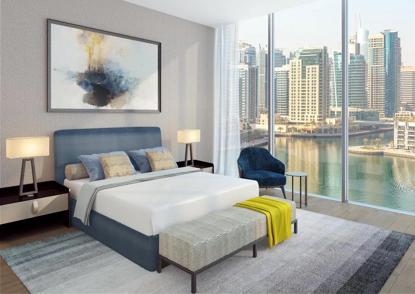 Grand 2 chambres luxueux avec vue complète sur la Marina – Appartement DUBAI (2/8)