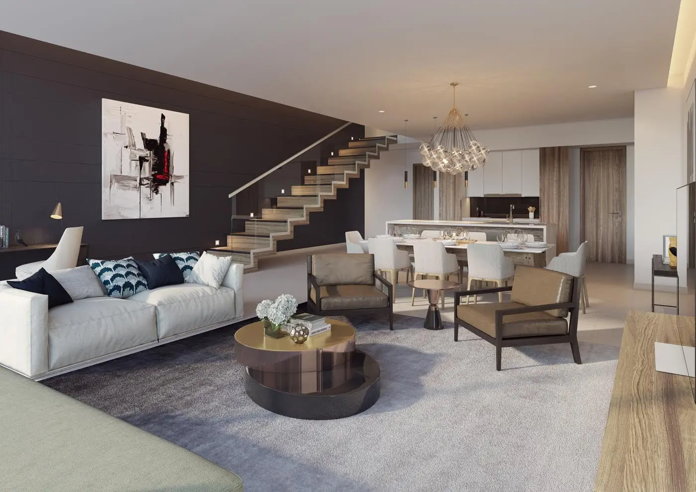 Grand 2 chambres luxueux avec vue complète sur la Marina – Appartement DUBAI (4/8)
