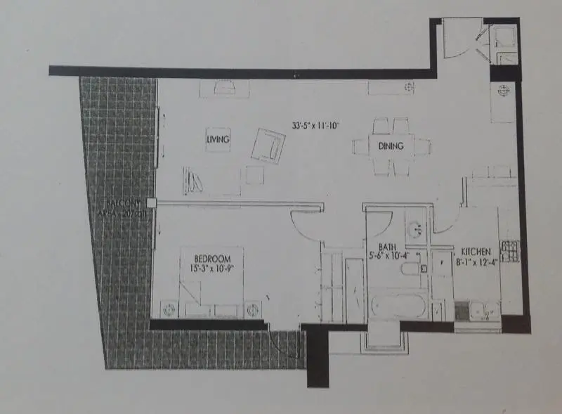 Spacieux avec 1 chambre avec un vaste balcon – Appartement Dubai (3/3)