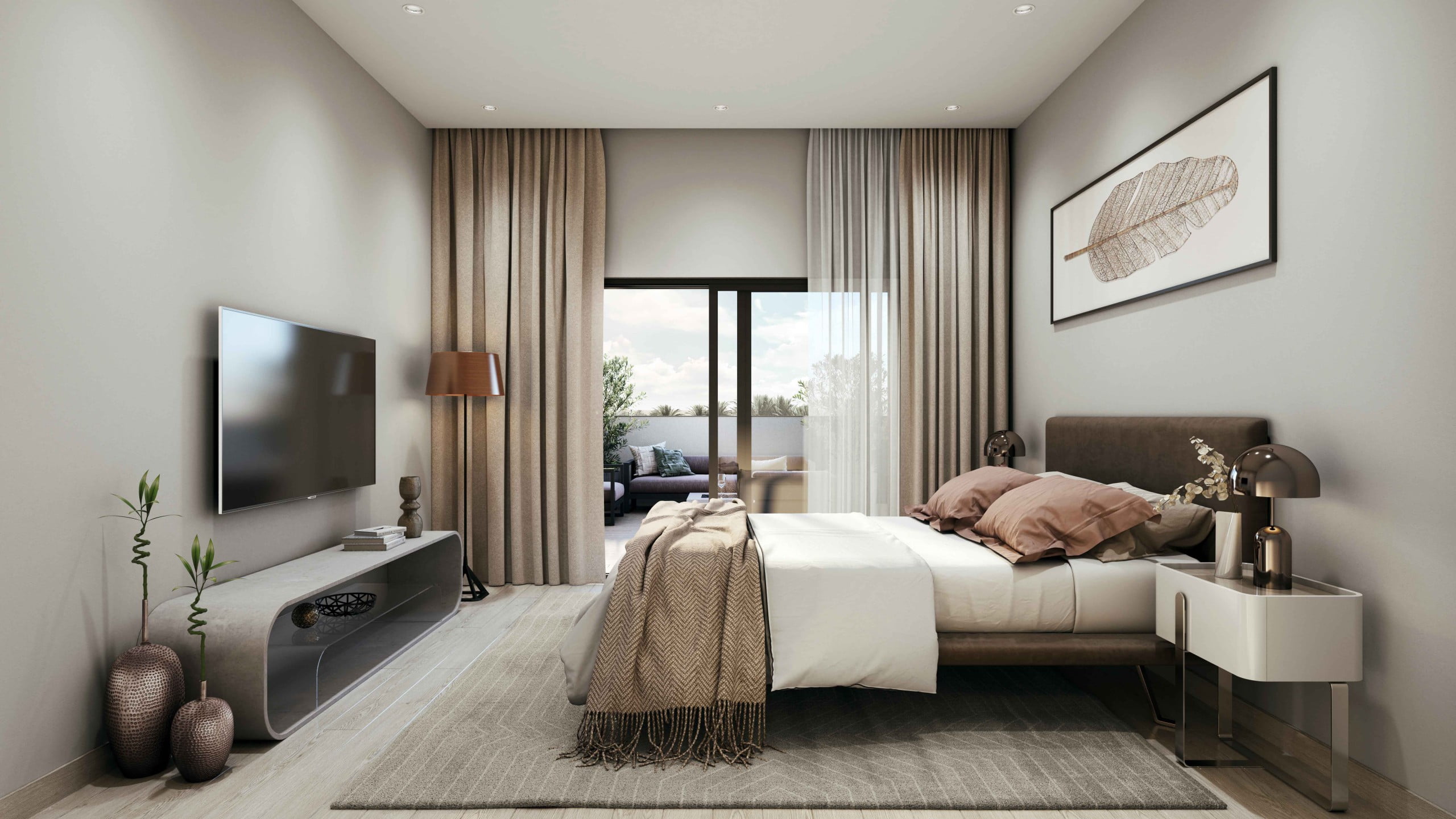 Elysee III INT Penthouse Bedroom warmer scaled - Immobilier Dubai
