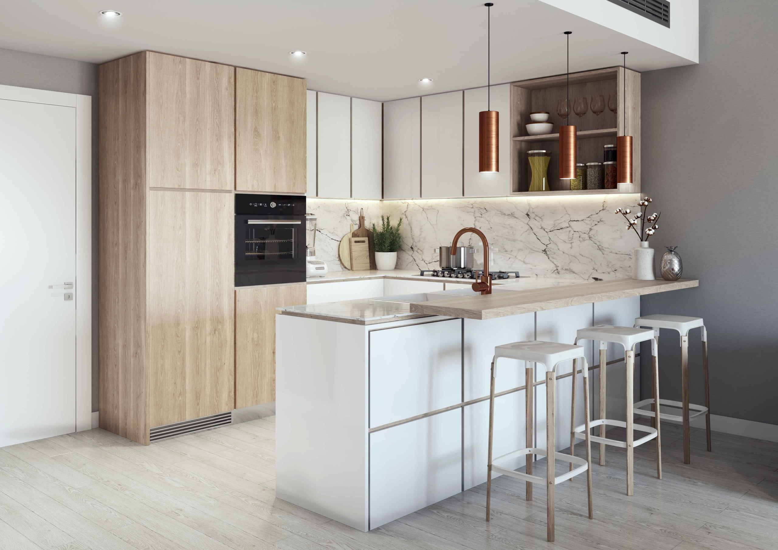 Elysee III INT Studio Kitchen scaled - Immobilier Dubai