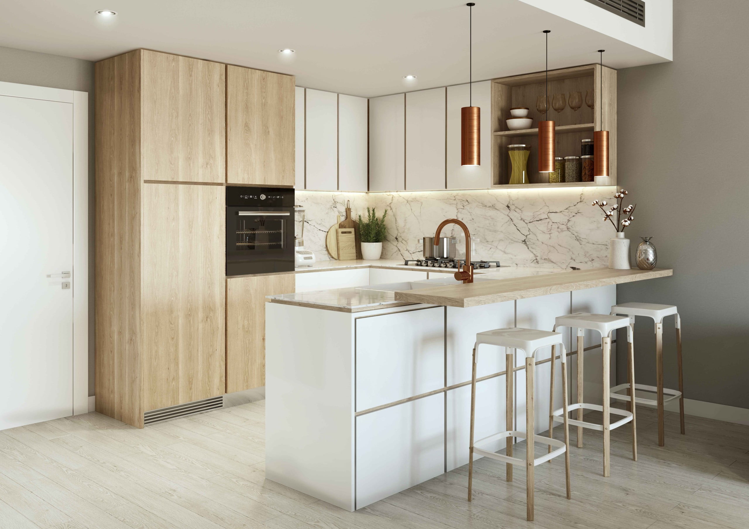Elysee III INT Studio Kitchen warmer scaled - Immobilier Dubai