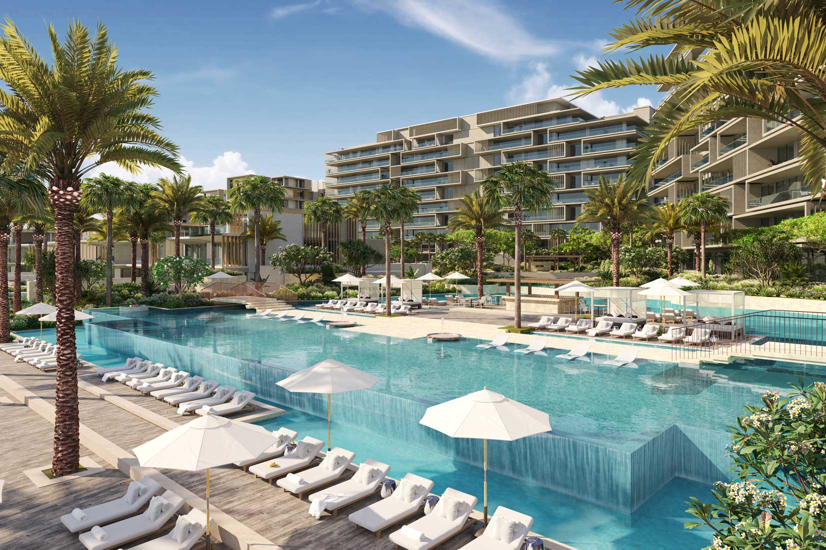 Six Senes Residences The Palm Dubai Main Pool Deck 2 - Immobilier Dubai