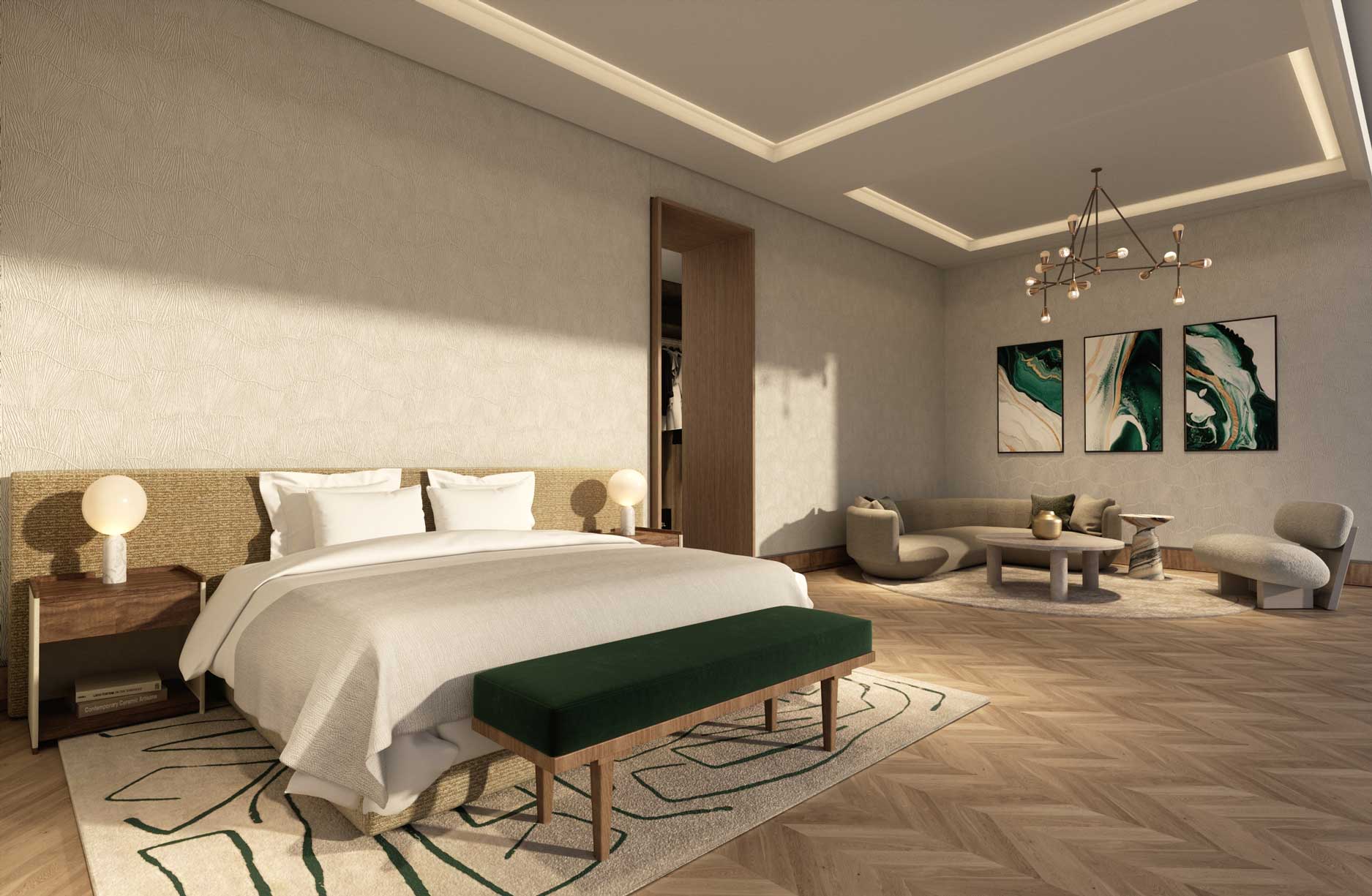 Six Senses Residence The Palm Royal Penthouse Bedroom - Immobilier Dubai