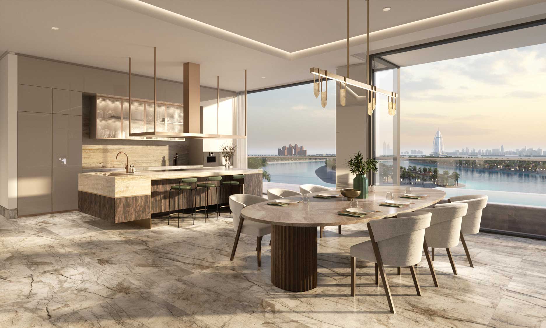 Six Senses Residence The Palm Royal Penthouse Kitchen - Immobilier Dubai