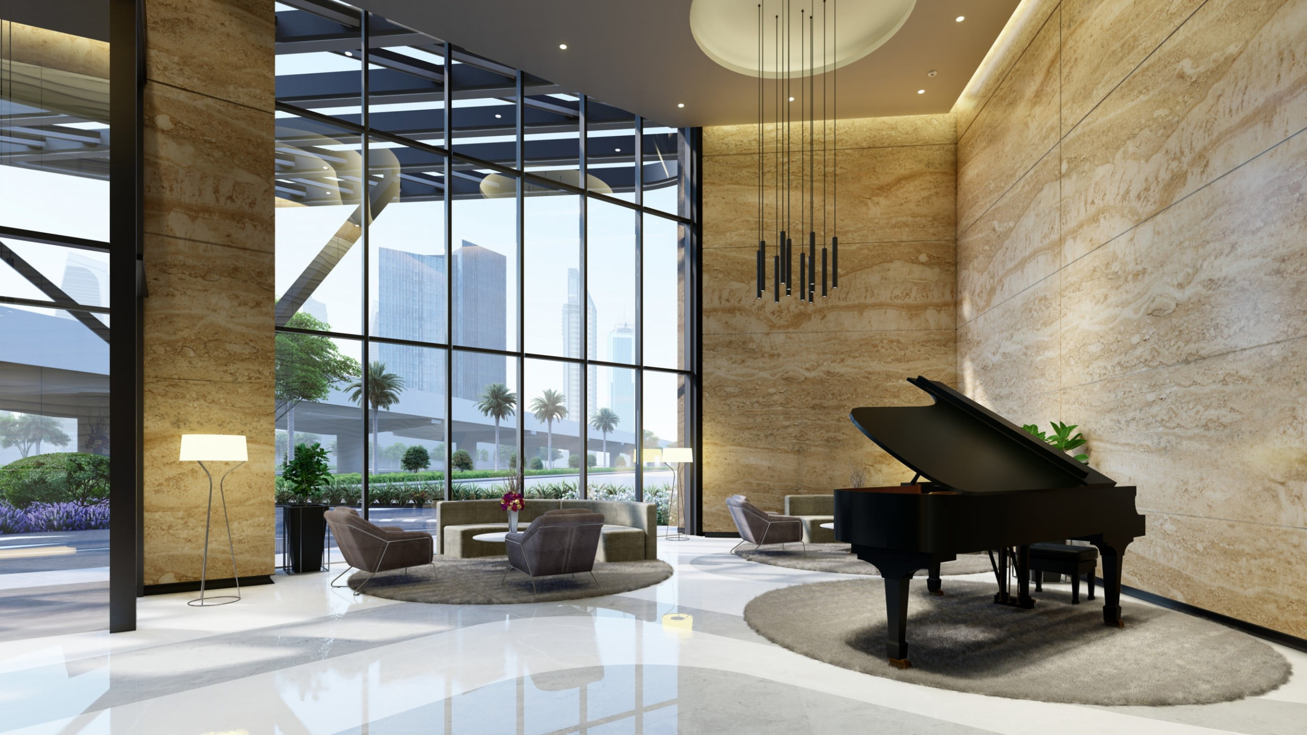GROUND FLOOR MAIN LOBBY VIEWS 12 scaled - Immobilier Dubai