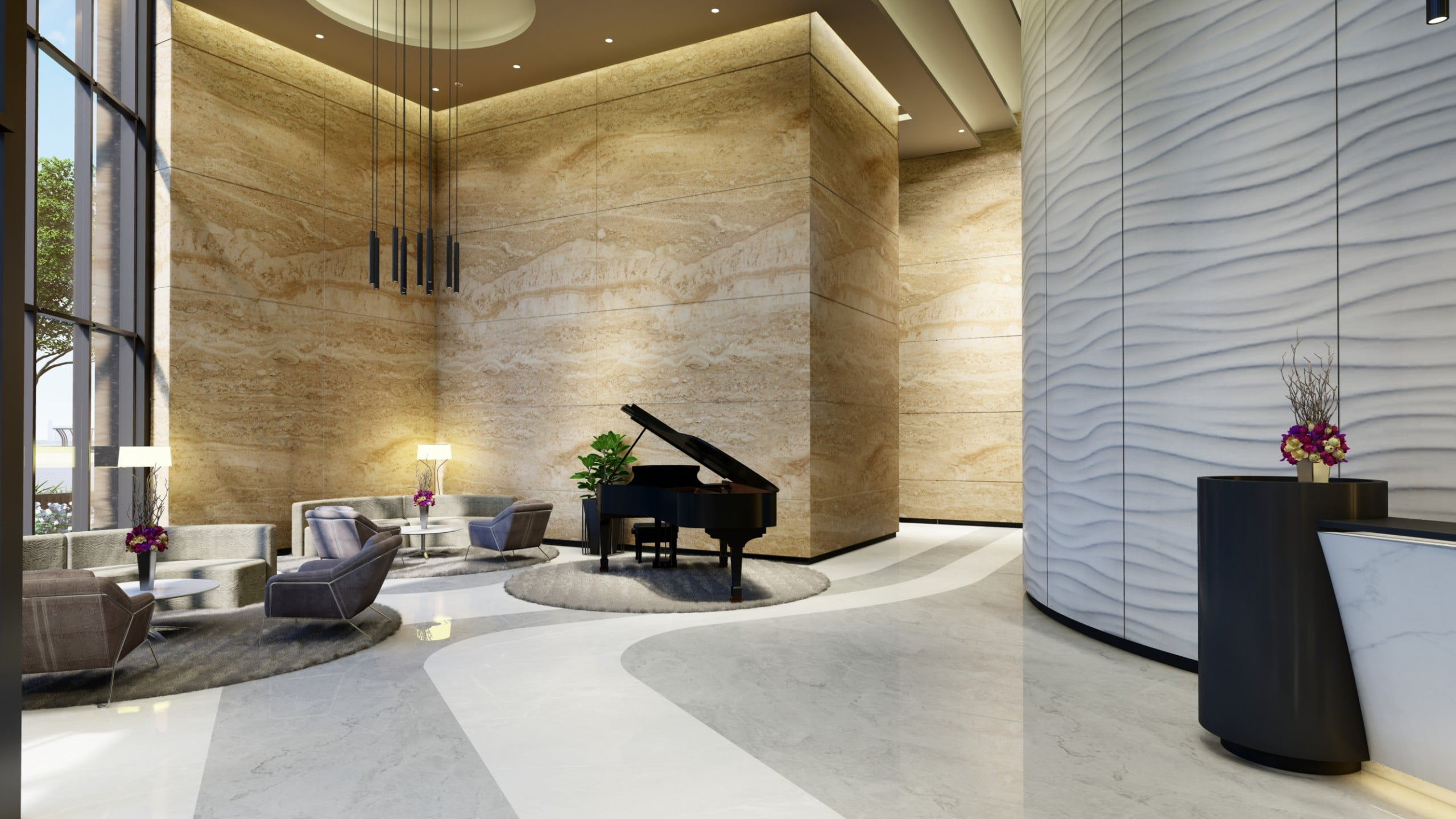 GROUND FLOOR MAIN LOBBY VIEWS 9 scaled - Immobilier Dubai