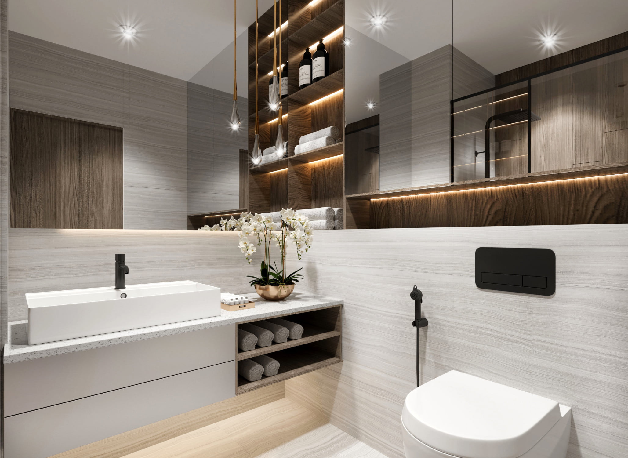 prime gardens salle de bain4 - Immobilier Dubai
