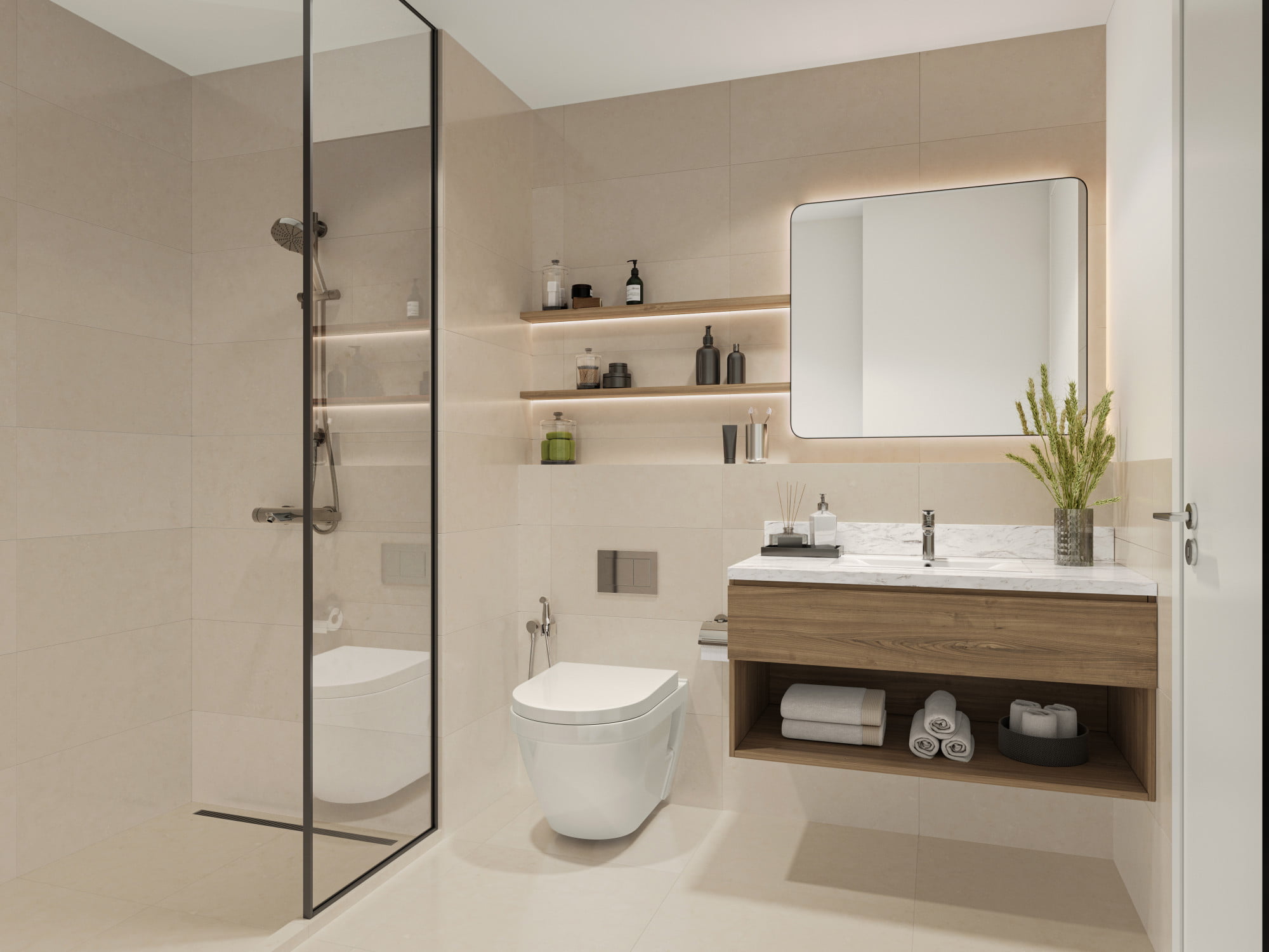 nshama appartement INT Bathroom update cmt prv3 - Immobilier Dubai