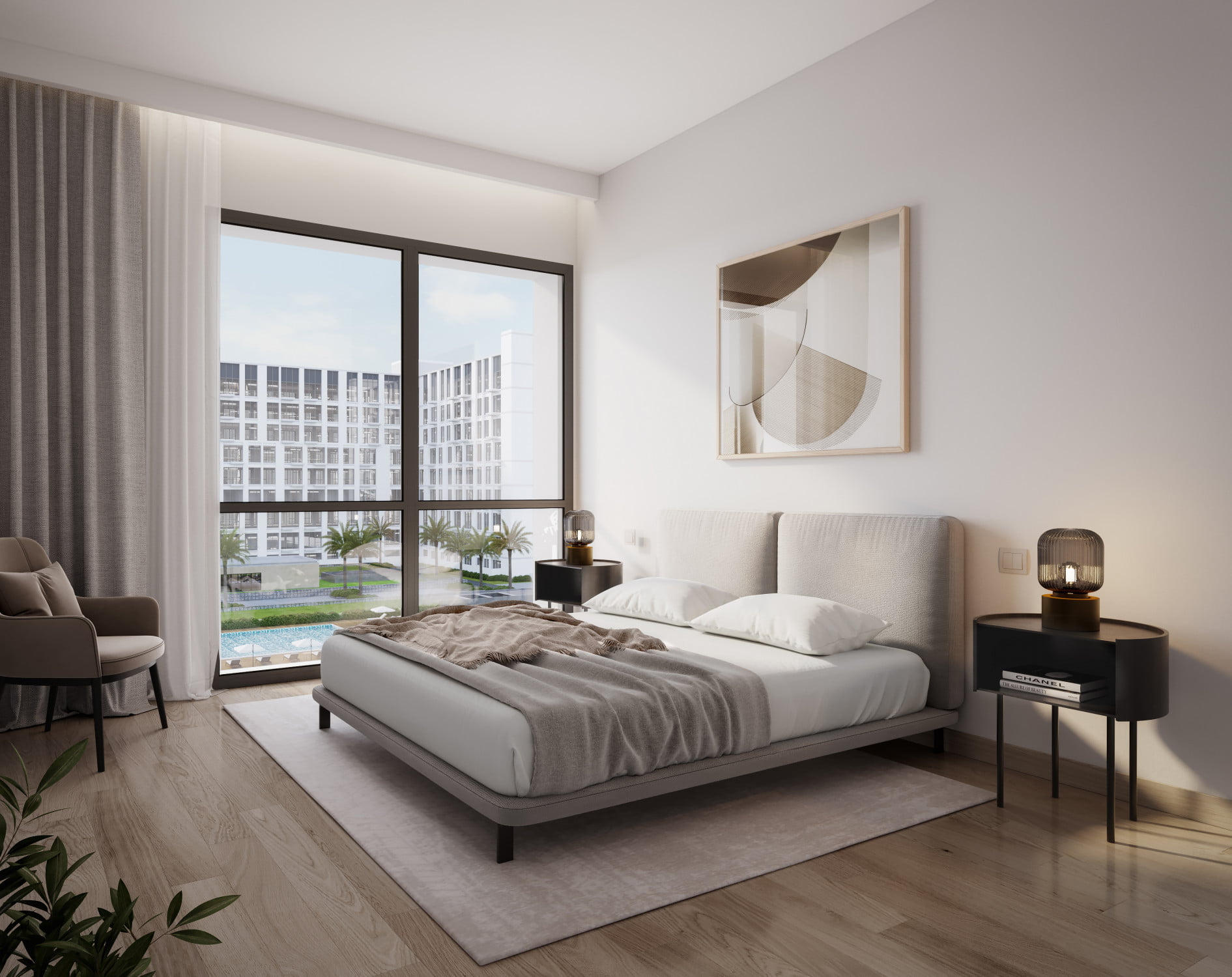 nshama appartement INT Bedroom - Immobilier Dubai
