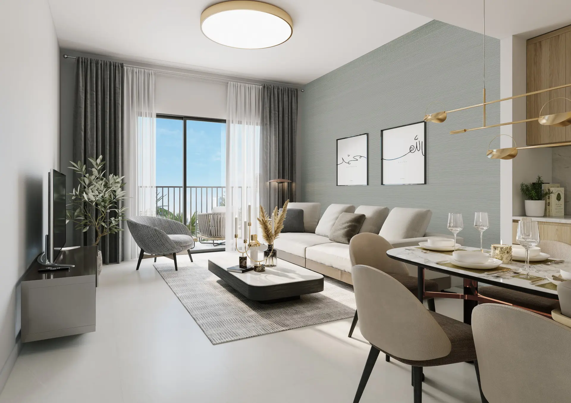 23930-INT_Living-room_2-BED-2 Rimal Residences, Maryam Island – Appartement Maryam Island (2/6)