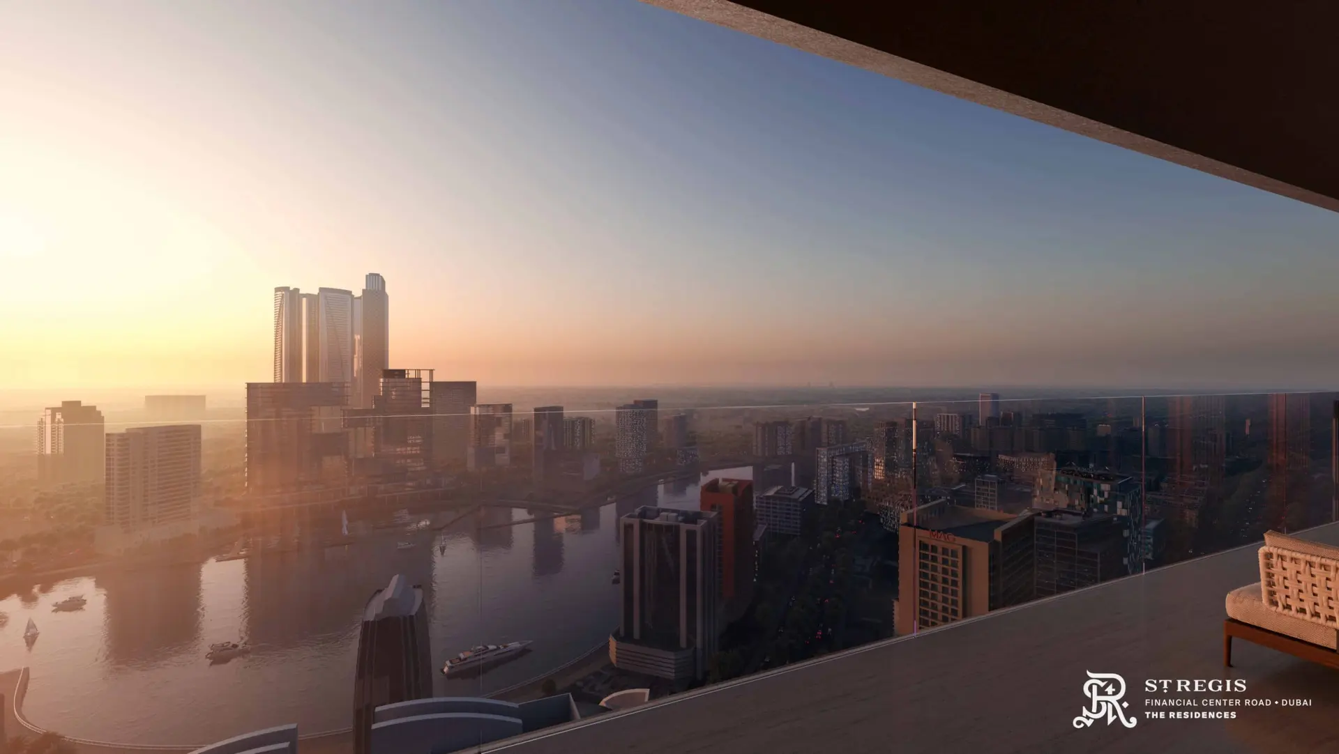 37218-Dubai-Canal-Balcony-View-SRR-FCR-2 Résidence ST Regis – Appartement Downtown (20/30)
