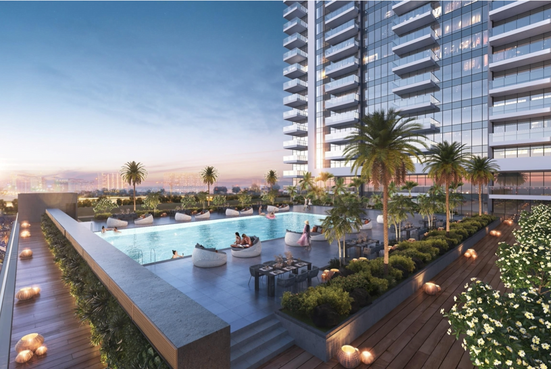 Golf Gate 2 piscine - Immobilier Dubai