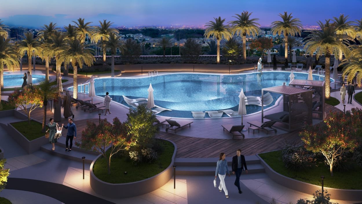 Jannat Midtown piscine - Immobilier Dubai