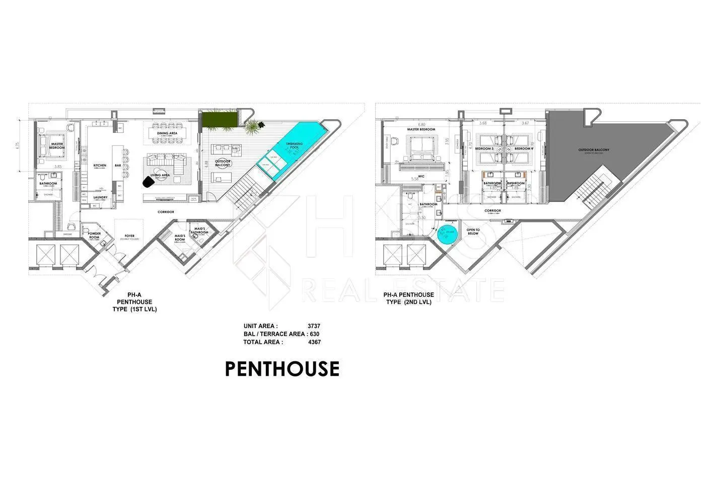 PENTHOUSE RARE DANS UNE TOUR LUXUEUSE NEUVE À BUSINESS BAY | 4 426,44 PI² – Appartement Dubai (1/11)