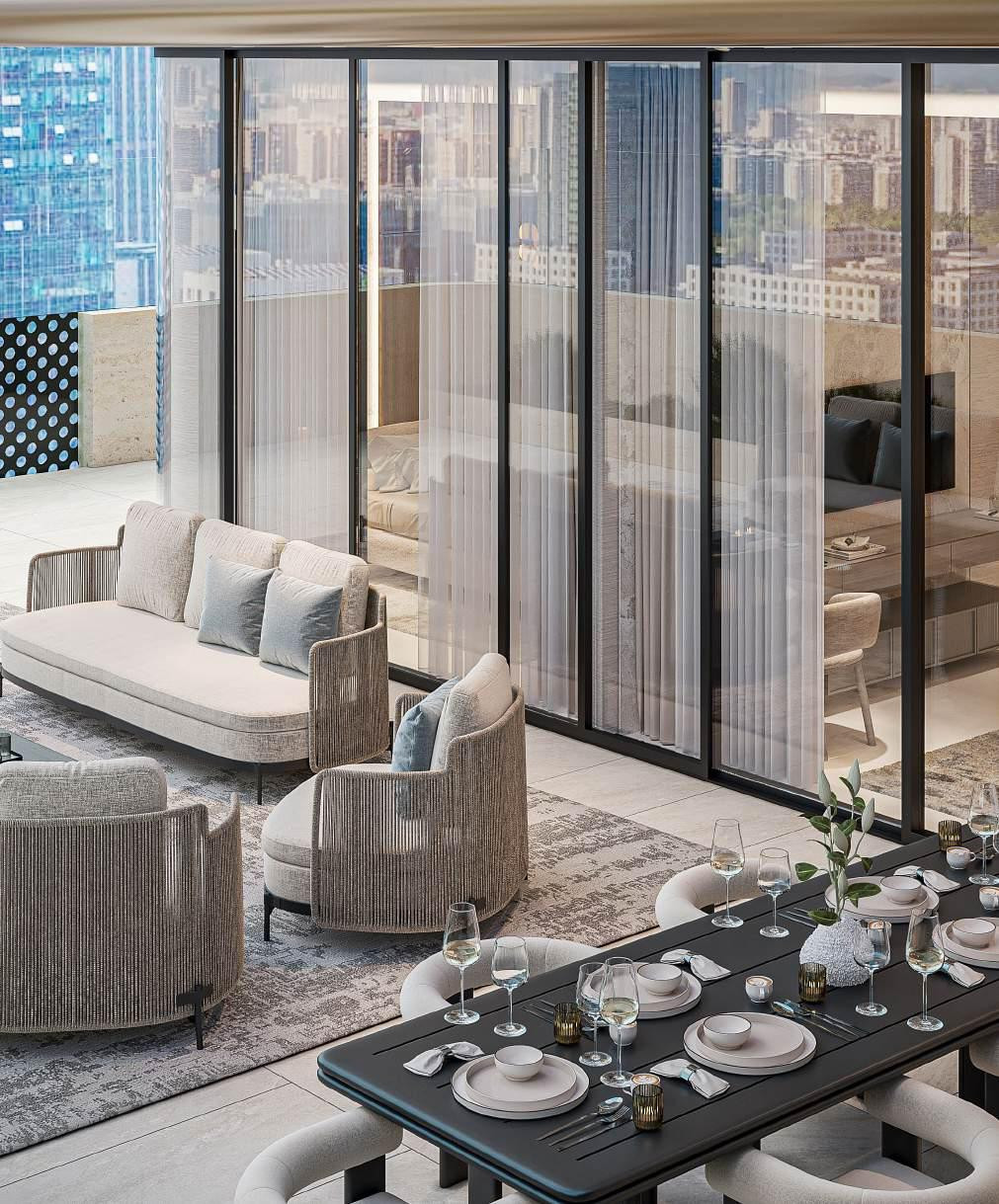 Celeste Heights Living space - Immobilier Dubai