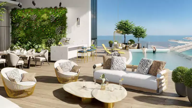 ÉTAGE ÉLEVÉ | VUE MER PREMIUM | 2 CHAMBRES AVEC PISCINE PRIVÉE ÉTAGE ÉLEVÉ | VUE MER PREMIUM | 2 CHAMBRES AVEC PISCINE PRIVÉE – Appartement Dubai (1/10)