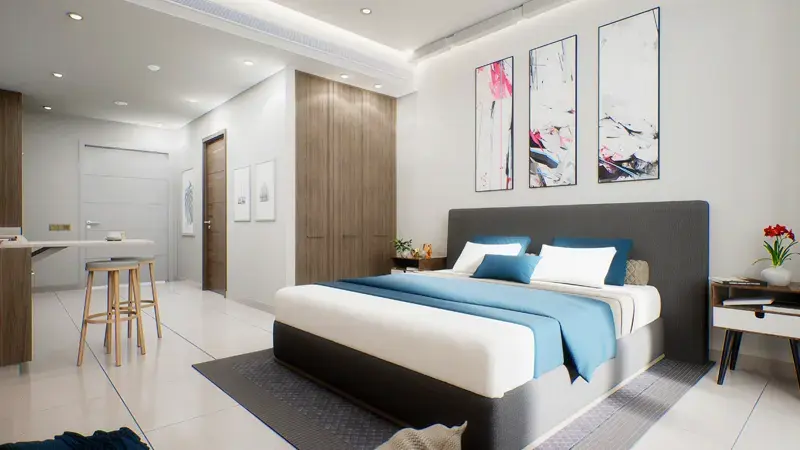 1 chambre, étage élevé | Vue sur le lac | PHPP – Appartement Dubai (4/7)