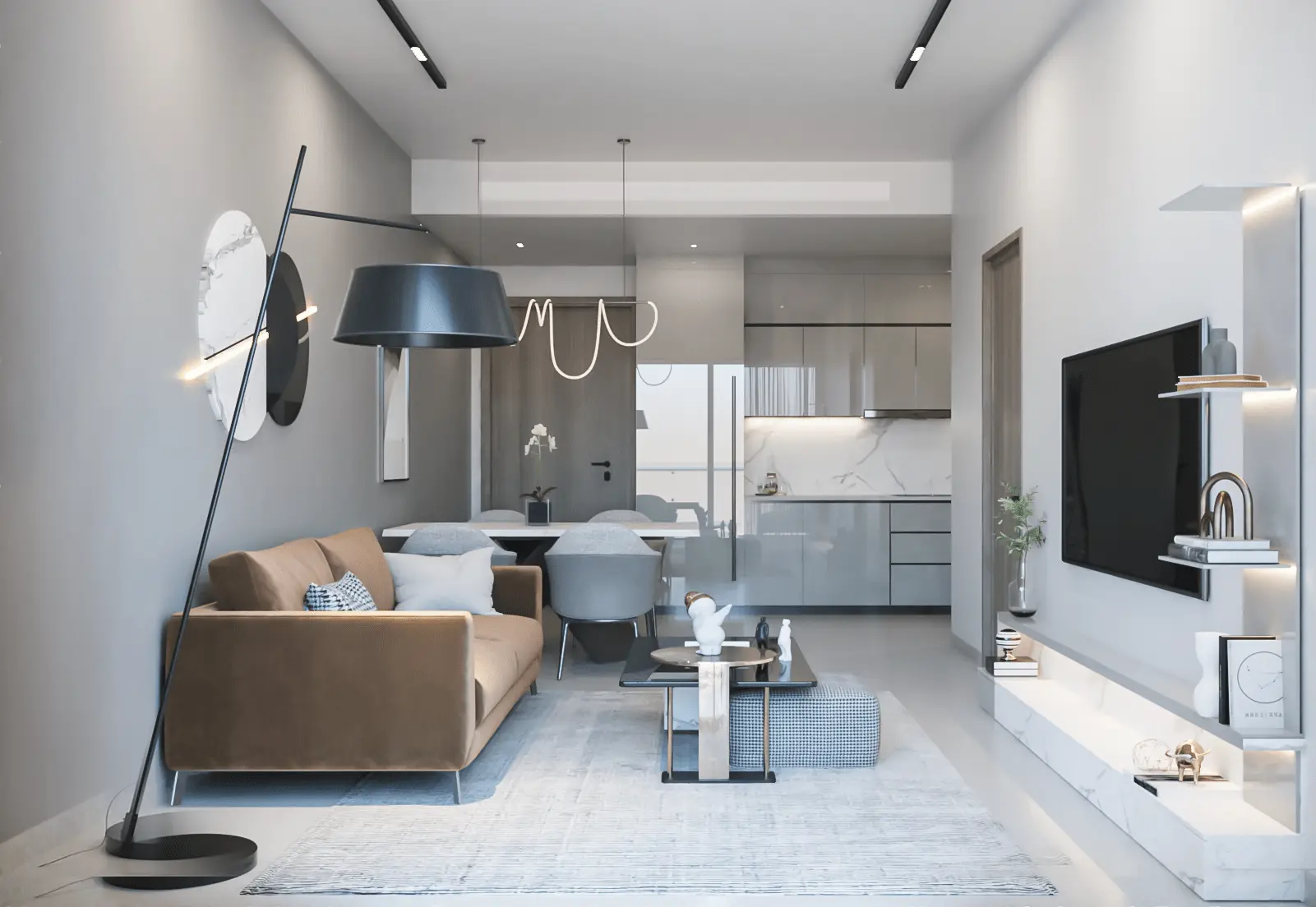 91315-living111-1-min Appartement 1 chambre à vendre – Maimoon Gardens Tower B, par Fakhruddin Properties – Appartement Dubai (5/14)