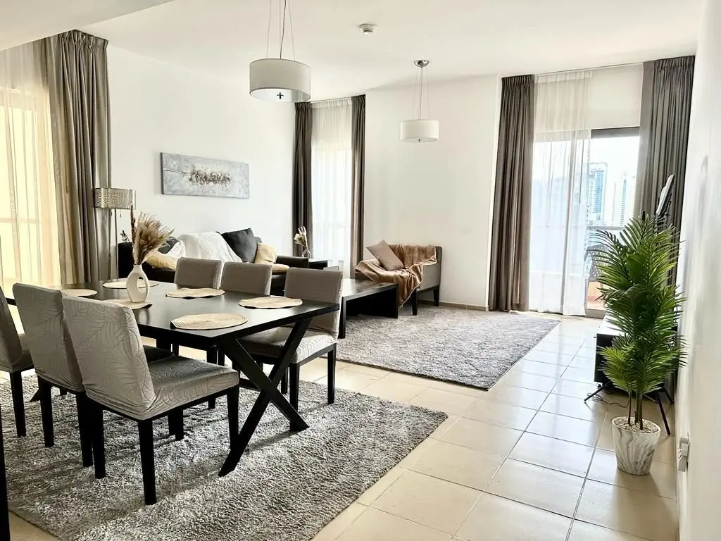 Vue marina | Étage élevé | Meublé | Grande surface – Appartement Dubai (6/13)