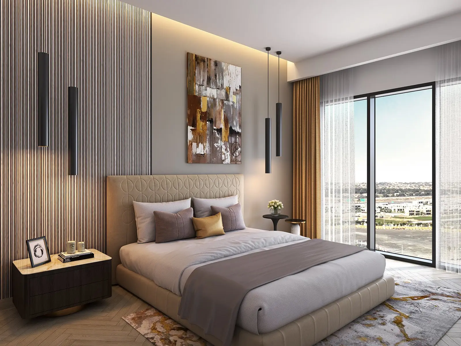 HAUT ÉTAGE | 2 CHAMBRES | SUPERBE VUE SUR LE GOLF – Appartement Damac Hills (5/11)