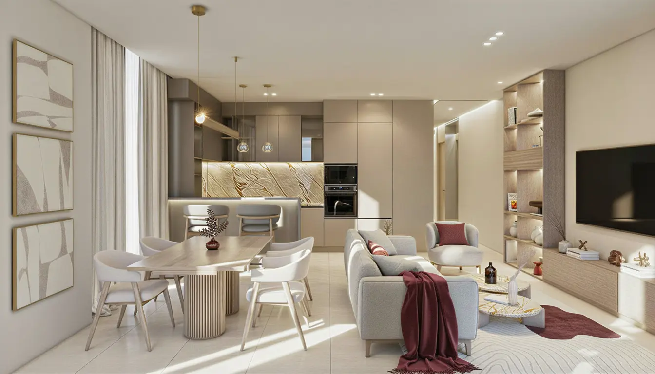 114750-1BedRoom-Living-01-1 HOLM ONE BY HOLM DEVELOPEMENTS – Appartement Jumeirah Garden City (16/23)