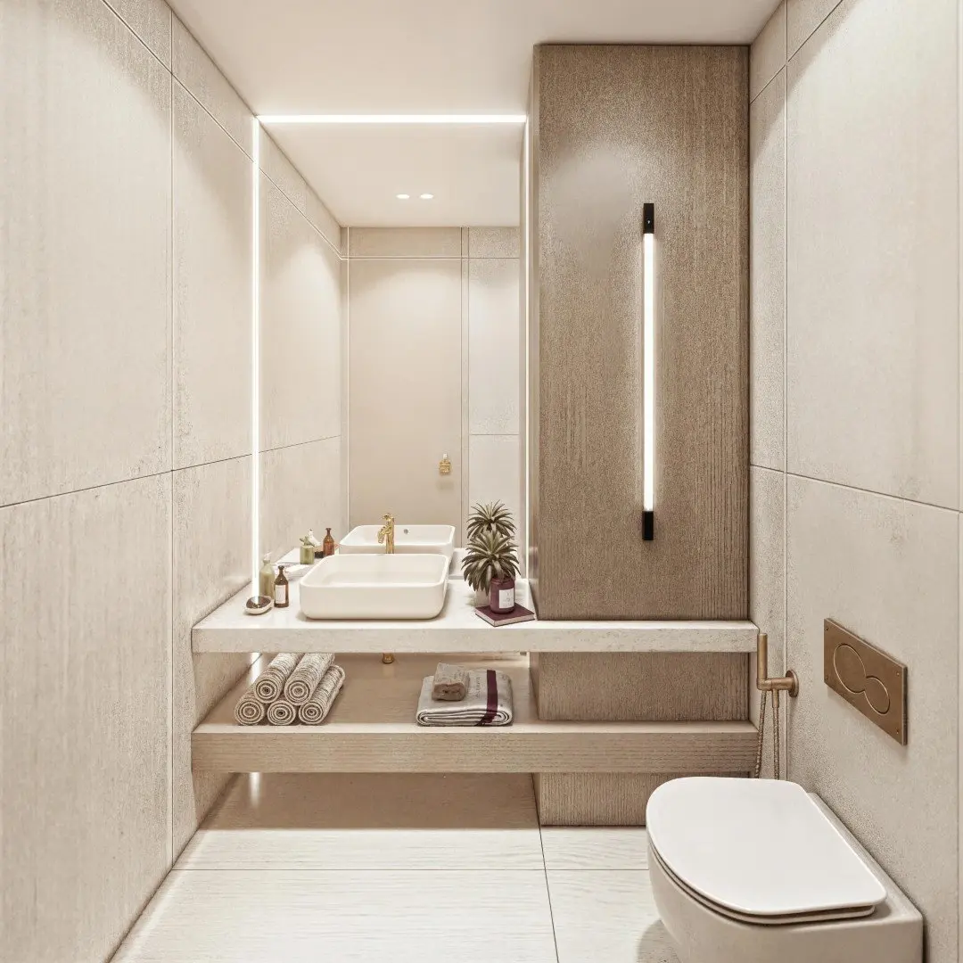 114752-1BedRoom-Powder-Room-1 HOLM ONE BY HOLM DEVELOPEMENTS – Appartement Jumeirah Garden City (18/23)