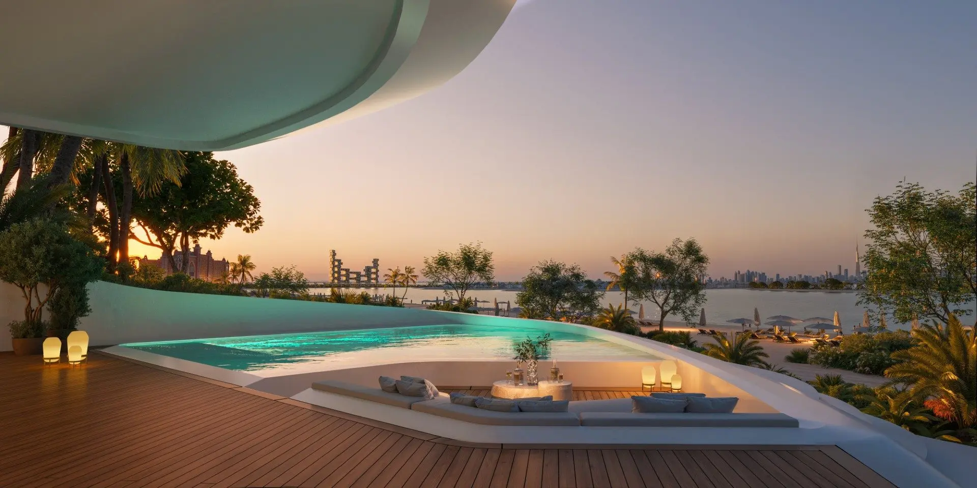 117594-beach-mansion-pool-sunken-deck BELLA BY BEYOND - PALM JUMEIRAH CRESCENT – Appartement Palm Jumeirah (13/30)