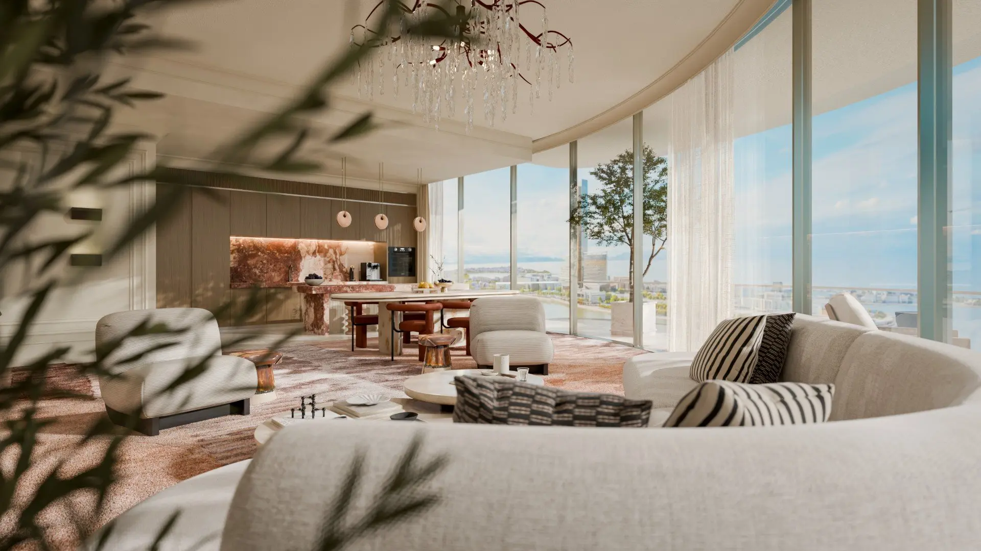 120887-LeChateau_Living-and-Dining LE CHATEAU - ERVEMORE, RAS AL KHAIMAH – Appartement Ras Al Khaimah (17/21)