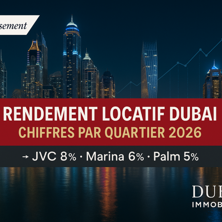 Rendement locatif Dubaï 2026 : les meilleurs quartiers pour investir