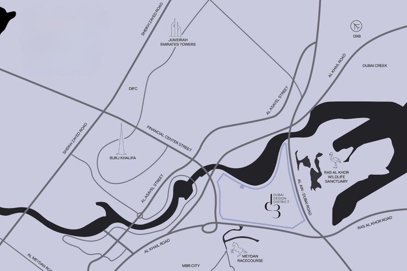 Dubai Design District map