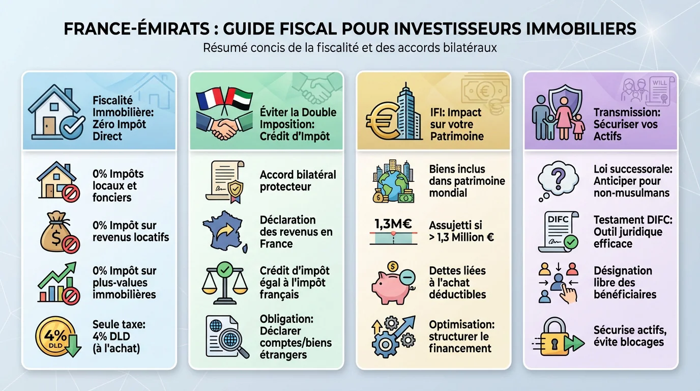 Guide fiscal France-Émirats pour investisseurs immobiliers à Dubaï