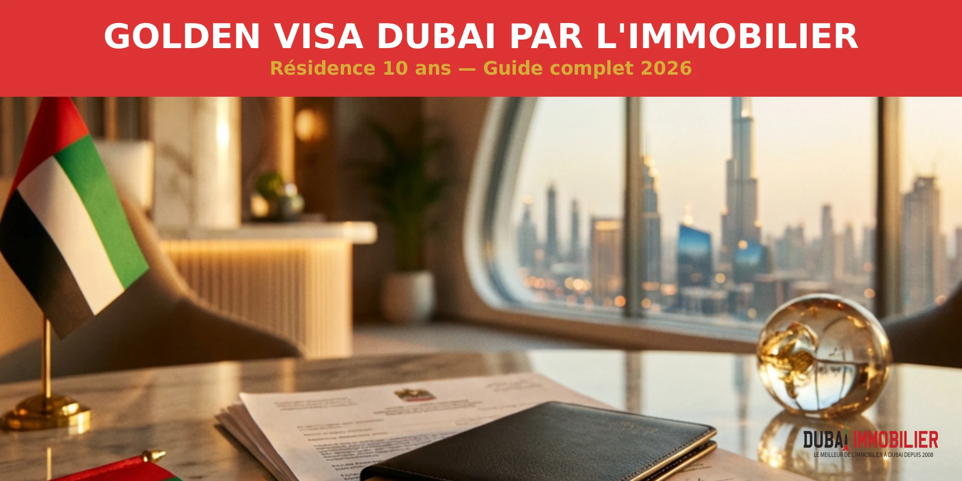 Golden Visa Dubai par investissement immobilier 2026 - residence 10 ans