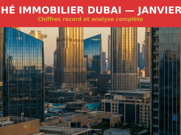 Marche immobilier Dubai janvier 2026 - chiffres record et analyse