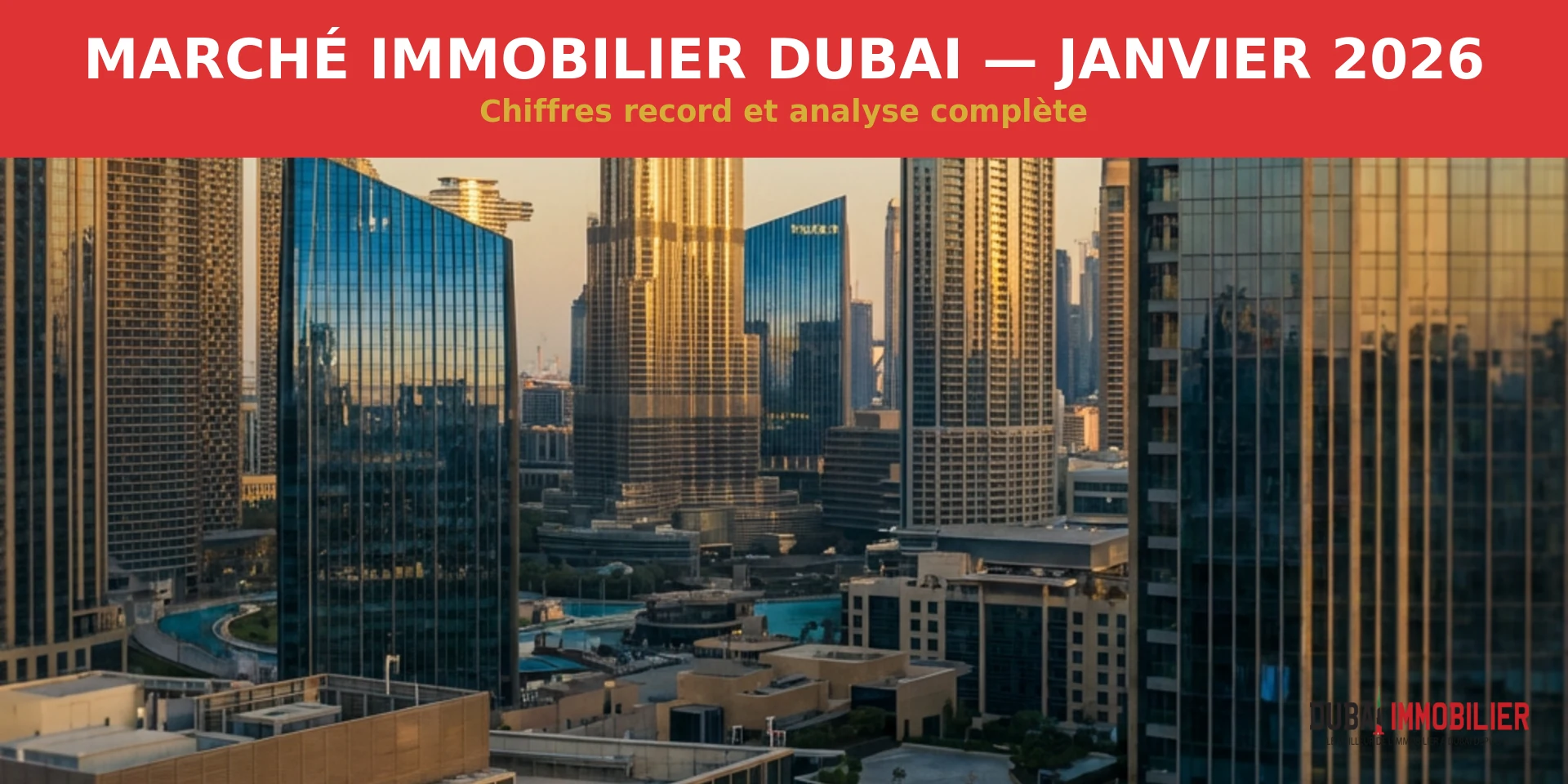 Marche immobilier Dubai janvier 2026 - chiffres record et analyse