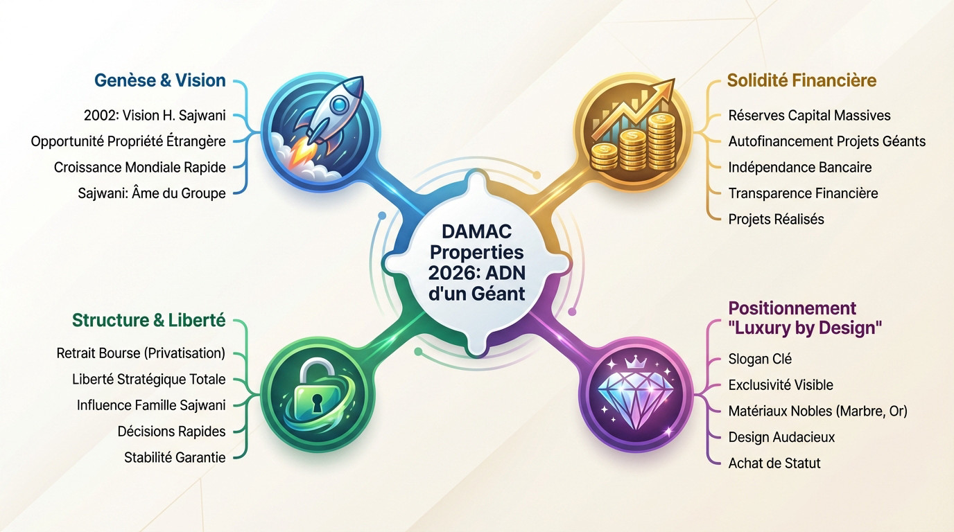 Hussain Sajwani fondateur de DAMAC Properties devant une maquette de projet immobilier à Dubaï