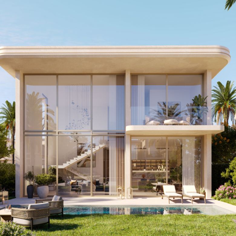 122007 4 Bedroom Villa Exterior Pool View - Immobilier Dubai