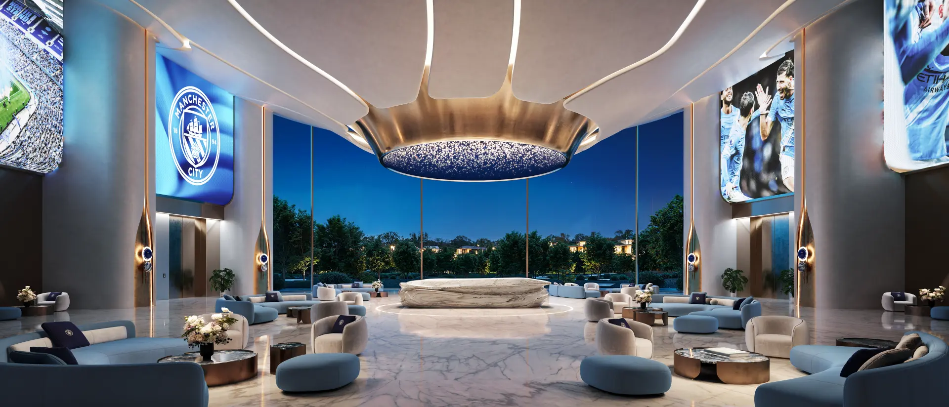 122017-Interior-Lobby Manchester City Yas Residences: MANCHESTER CITY YAS RESIDENCES BY OHANA