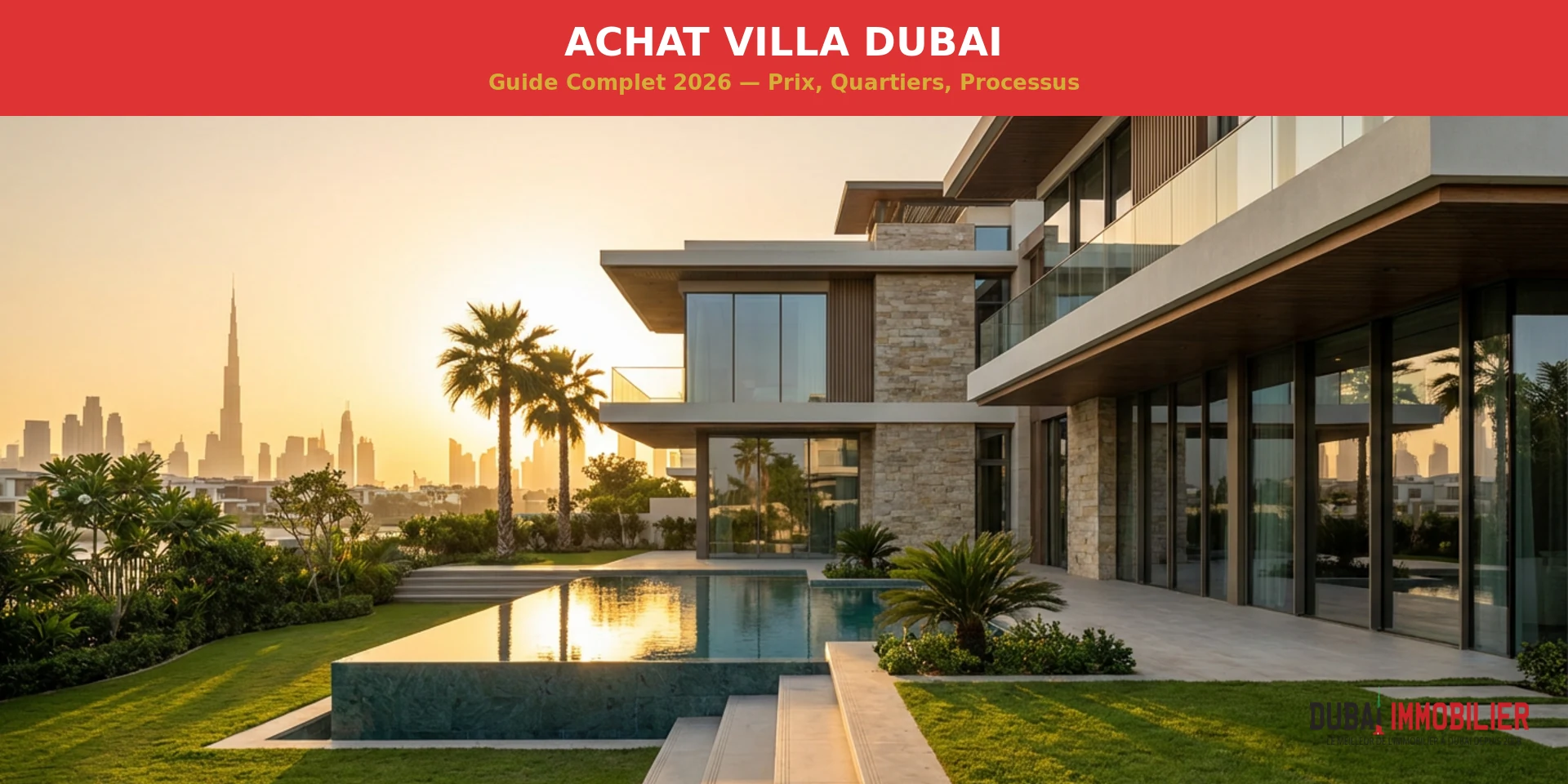 Achat villa Dubai 2026 - Guide complet prix quartiers et processus