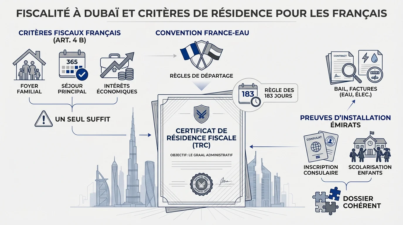 Fiscalité à Dubaï : guide de l'expatrié français en 2026 2 - Dubai Immobilier Expatrié français consultant ses documents fiscaux à Dubaï