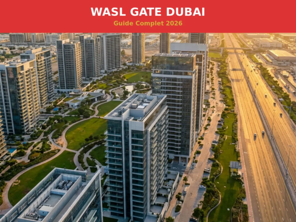 Vue aérienne du quartier Wasl Gate Dubai