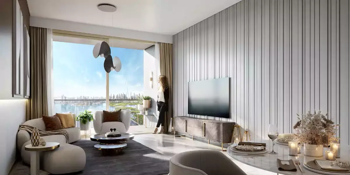 128192-65801-5621 RARE APPARTEMENT D’ANGLE | VUES SUR LE LAGON, LA CRIQUE ET MBR – Appartement Dubai (2/11)