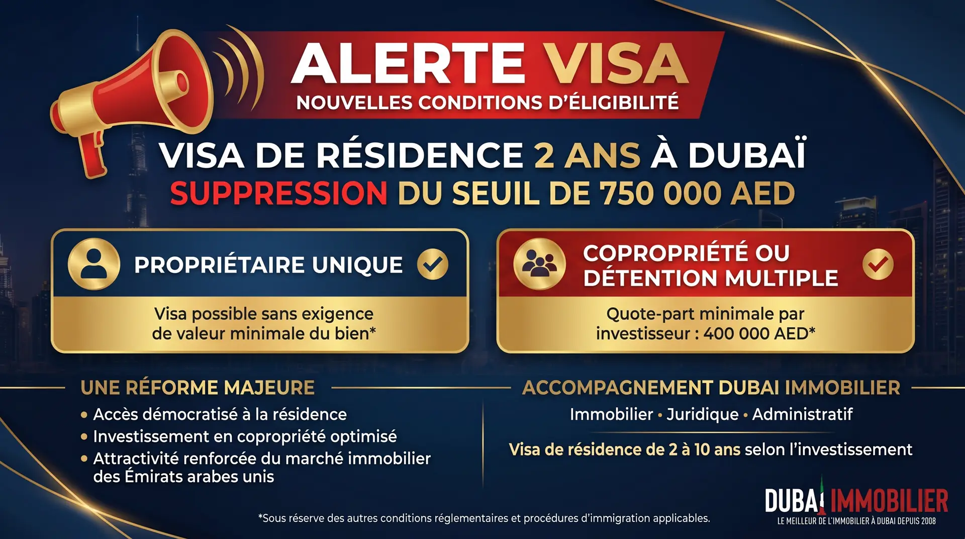 Visa immobilier Dubai 2 ans renouvelable : nouvelles conditions d’éligibilité 2 - Dubai Immobilier Visa immobilier Dubai 2 ans renouvelable : nouvelles conditions d’éligibilité pour les propriétaires immobiliers