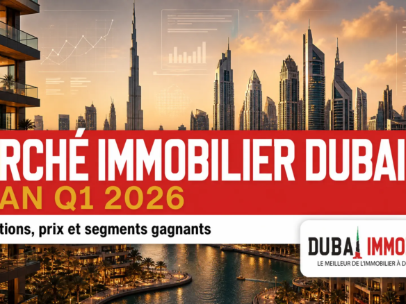 Marché immobilier Dubai Q1 2026 : transactions et prix