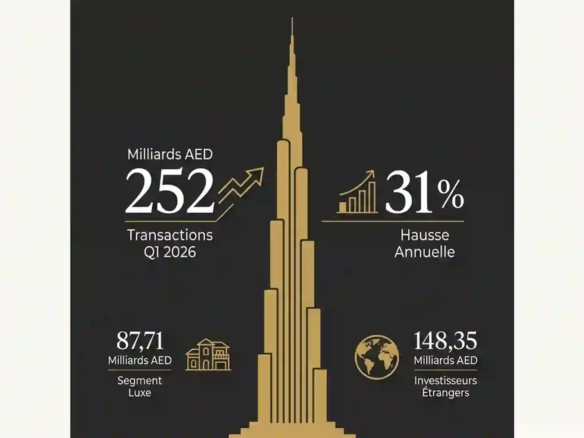 Prix immobilier Dubai 2026 : market Q1 2026 data — Dubai Land Department