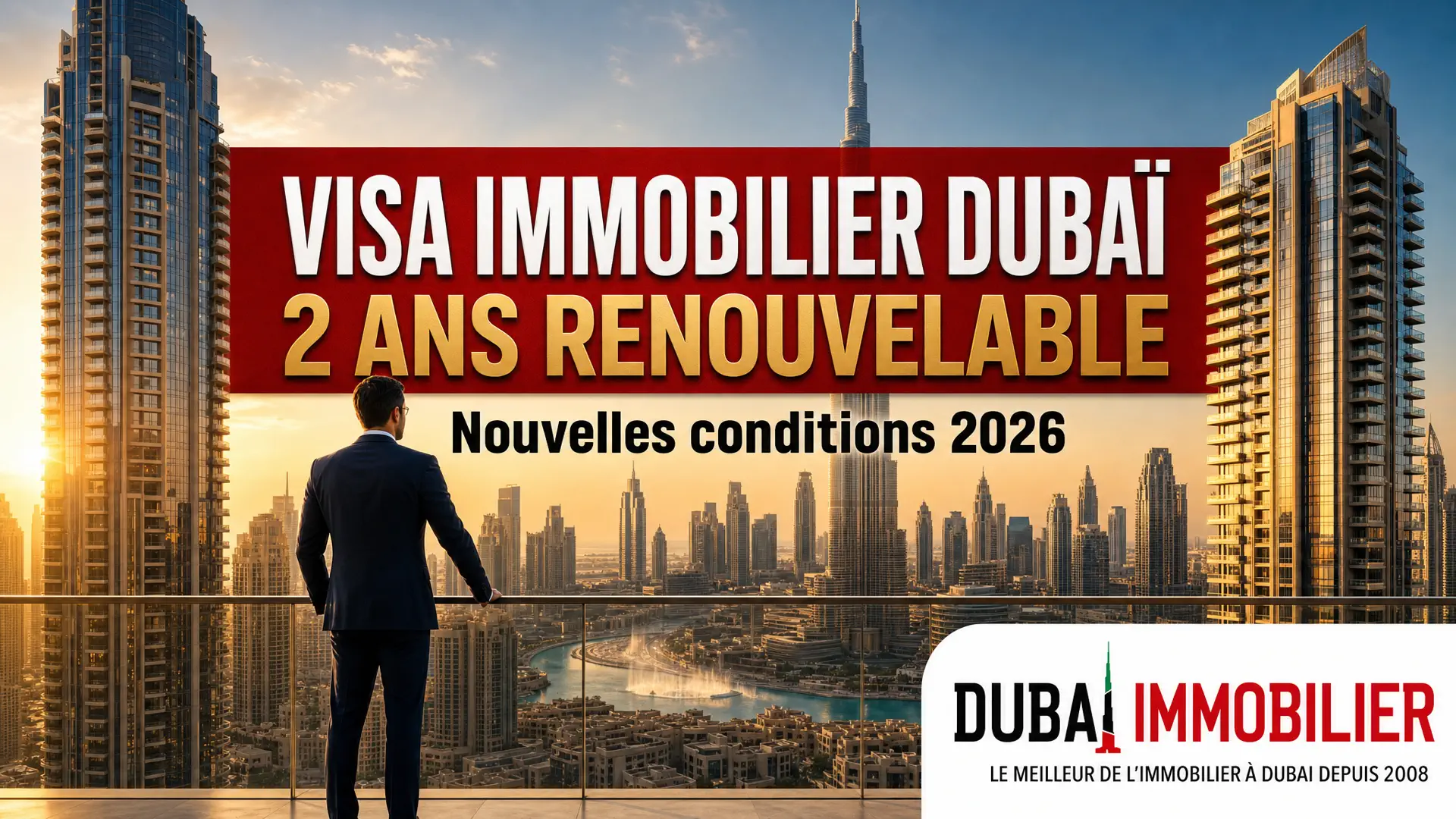 Visa immobilier Dubai 2 ans renouvelable : conditions 2026