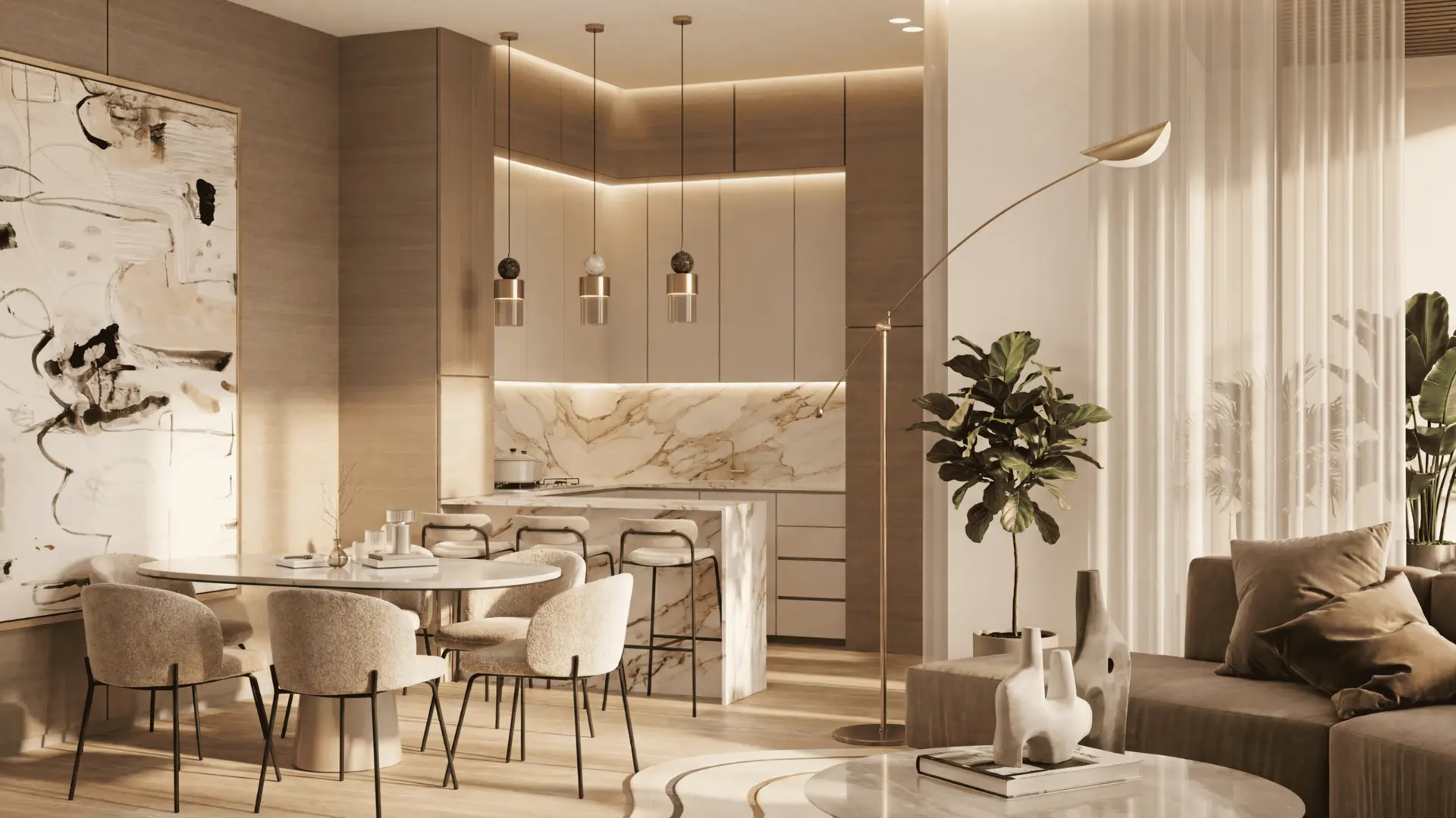 Réservez Votre Sanctuaire de Luxe: 3 Chambres avec Vue Spectaculaire sur le Lagon par Zaya – Appartement Dubai (3/7)