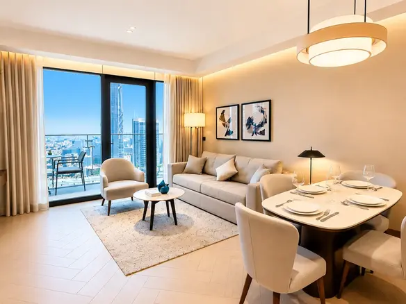LUXE 1BHK MEUBLÉ | ÉTAGE ÉLEVÉ | EMPLACEMENT PREMIUM AU CENTRE‑VILLE – Appartement Dubai (1/15)